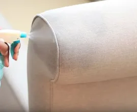 Woman cleans couch with denture cleaning tablets and this is the result