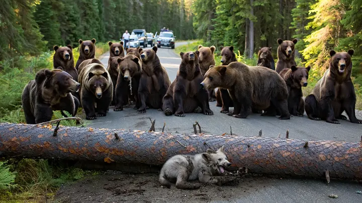 Bears Block Yellowstone Road – The Reason Why Leaves Drivers Frozen