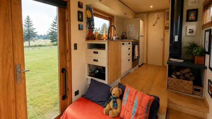 Una viajera en solitario combina una minicasa con una caravana: el resultado es increíble