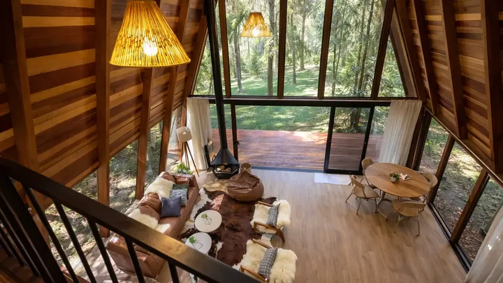 Esta mujer se cansó de la ciudad y construyó una casa diminuta en el bosque: esto es lo que cuenta