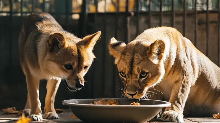 A Dog Raises 3 Lion Cubs—Years Later, Zookeeper Bursts Into Tears When Lion Does The Unexpected