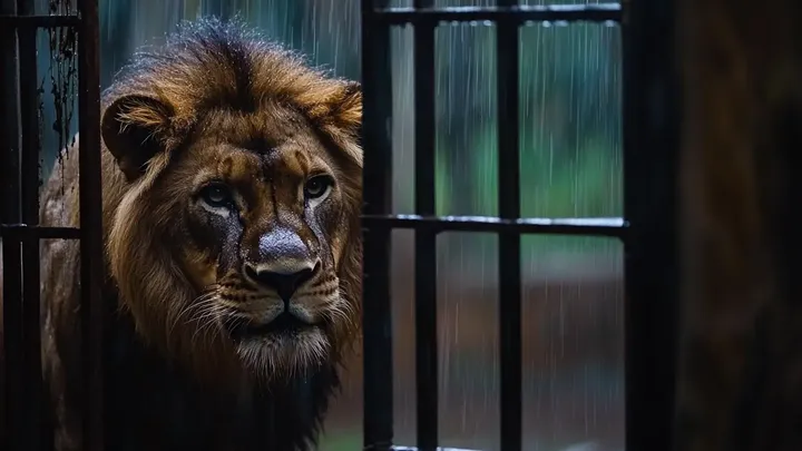 A Dog Raises 3 Lion Cubs—Years Later, Zookeeper Bursts Into Tears When Lion Does The Unexpected