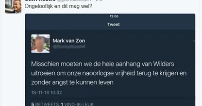 Bizar: deze man raakte in twee dagen alles kwijt door DEZE tweet over Geert Wilders!
