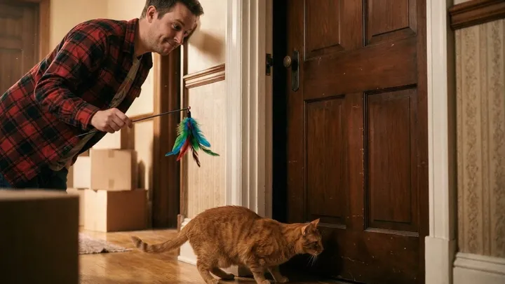 Um gato ficava olhando para a porta do porão de sua nova casa - eles achavam que eram ratos, mas a verdade era pior..