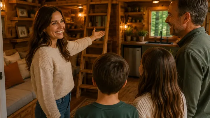 Diese Familie lebt in einem winzigen Baumhaus – aber wenn du siehst, wie es innen aussieht, wirst du auch eins haben wollen!