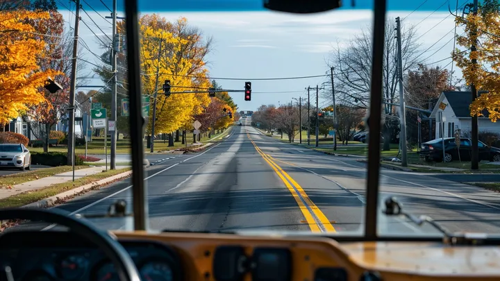 Een jongen ruikt iets vreemds in de schoolbus, kijkt één keer naar de chauffeur en belt 911