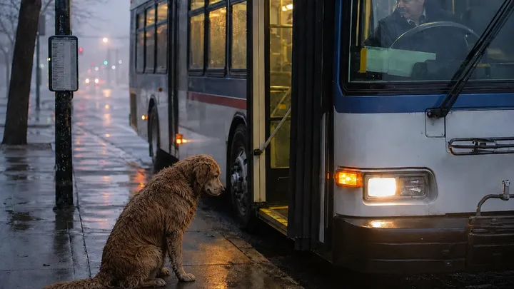 Un perro espera todos los días en la parada del autobús - El conductor descubre por fin la conmovedora razón