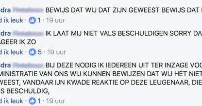 Dit beschuldigde taxibedrijf gaat totaal los tegen klant op Facebook! "Dat zijn wij niet geweest, leugens, I kill you!"
