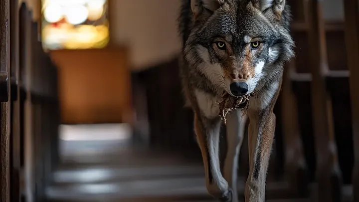 Wolf bricht in Kirche ein - Kirchenbesucher waren nicht auf das vorbereitet, was dann geschah