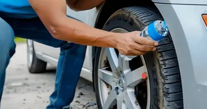 Warum Sie nicht zögern sollten, die Polizei zu rufen, wenn Sie eine Flasche auf Ihrem Reifen entdecken