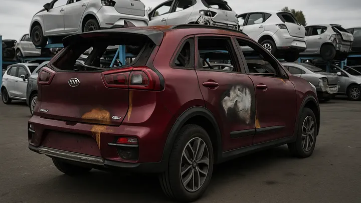 Burnt-Out Electric Car Ends Up in the Junkyard — But Workers Find Something Totally Unexpected