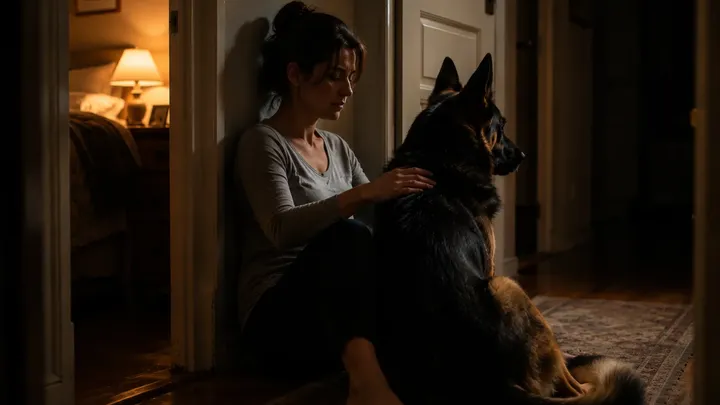Dog Won’t Leave Woman Alone — When Husband Discovers The Truth, He Calls The Police
