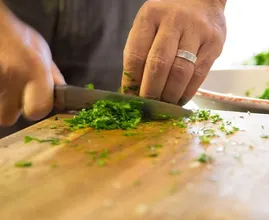 Always put this underneath your cutting board before your start cutting
