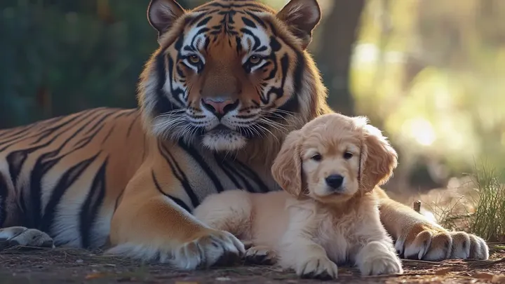 Um filhote de cachorro cai em um cercado de tigres - os tratadores não acreditaram no que viram a seguir