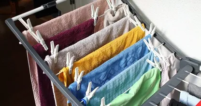 Do you hang your clothes to dry on a drying rack inside? This is why you probably shouldn't...