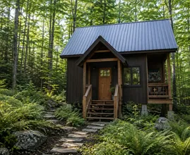 Diese vierköpfige Familie lebt in einer winzigen, 290 Quadratfuß großen Hütte im Wald – aber wartet erst mal ab, bis ihr seht, wie es darin aussieht!