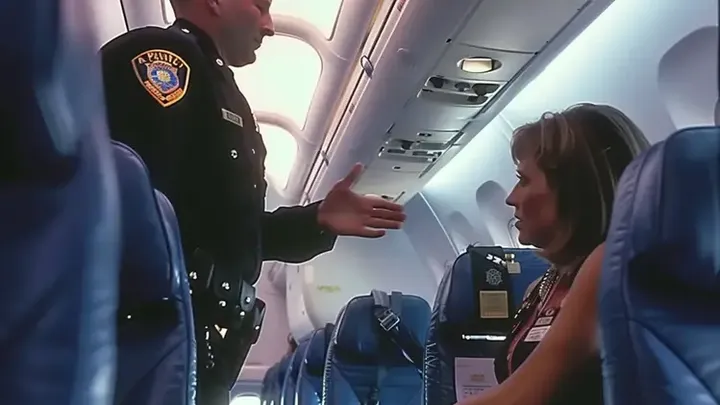 Un ragazzo continua a fare strani segnali con la mano durante il volo: quando la hostess si accorge del motivo, ordina all'aereo di atterrare
