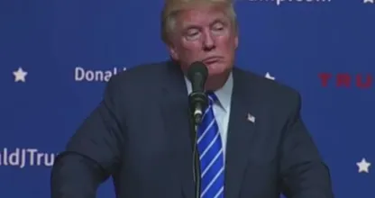 Awkward: Donald Trump doesn't know what the American flag looks like