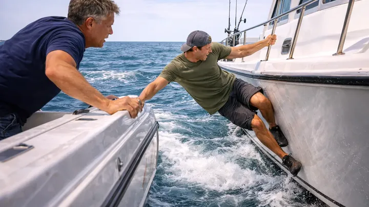 Um barco quase os atingiu no meio do oceano - o que eles encontraram a bordo os fez agir imediatamente