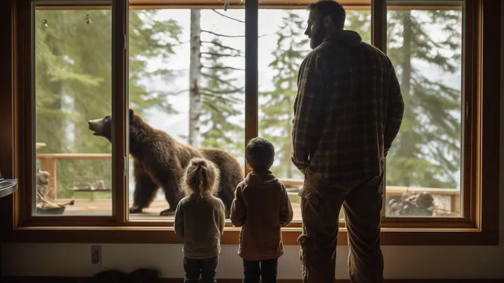 Bear Waves To Family Every Morning - One Day Dad Follows Him And Makes A Strange Discovery