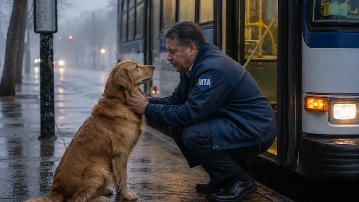 Un perro espera todos los días en la parada del autobús - El conductor descubre por fin la conmovedora razón