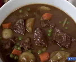Rezept: schmackhafter Rindfleisch-Eintopf.