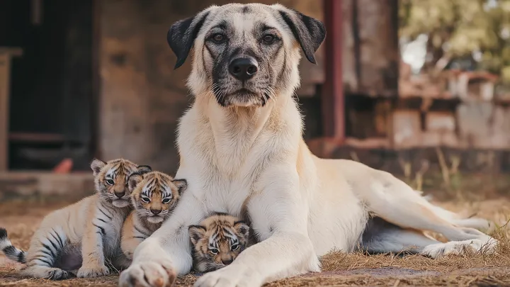 Cão cria 3 filhotes de tigre - anos depois, a tratadora do zoológico começa a chorar quando o tigre faz o inesperado