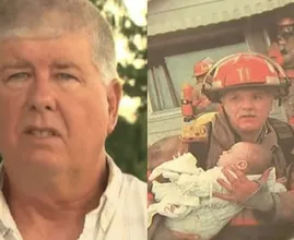 Bombeiro salva bebê e chora ao receber carta após 17 anos