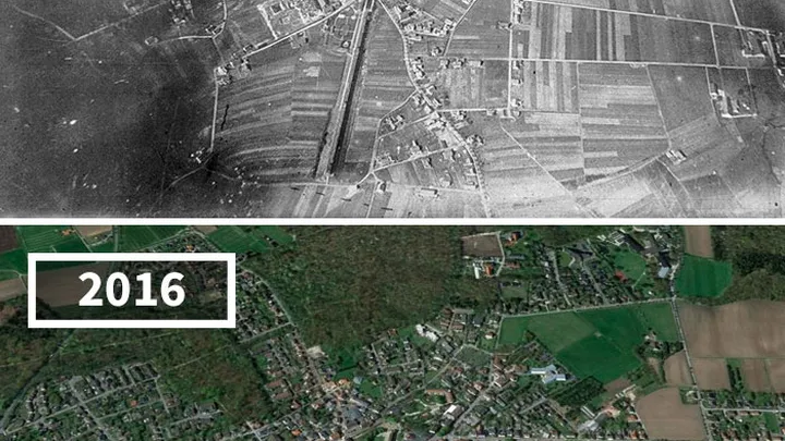 These photo's were taken 100 years apart and it's crazy how much the world has changed!