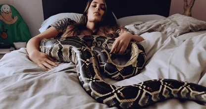 Une Femme Croyant Pouvoir Dormir En Toute Sécurité Avec Son Python Chaque Nuit, Avant Que Le Vétérinaire Ne Lui Montre La Vérité Sidérante.