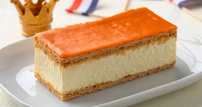 Zó eet je een (oranje) tompouce zonder te knoeien