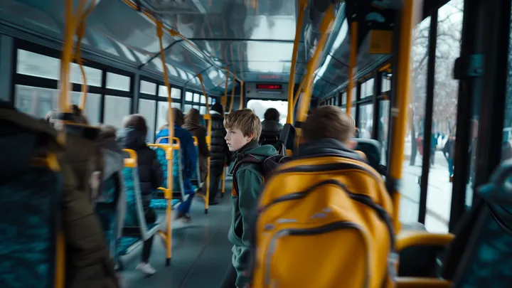 Een jongen ruikt iets vreemds in de schoolbus, kijkt één keer naar de chauffeur en belt 911