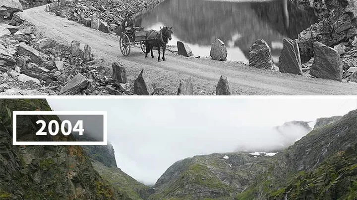 These photo's were taken 100 years apart and it's crazy how much the world has changed!