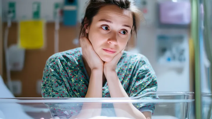 A mãe não faz ideia de por que os médicos pedem para o pai ir embora - ela está aterrorizada com o que aparece..