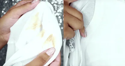 Ben jij ook zo'n knoeier? Zó haal je make-up vlekken heel makkelijk uit je kleding!