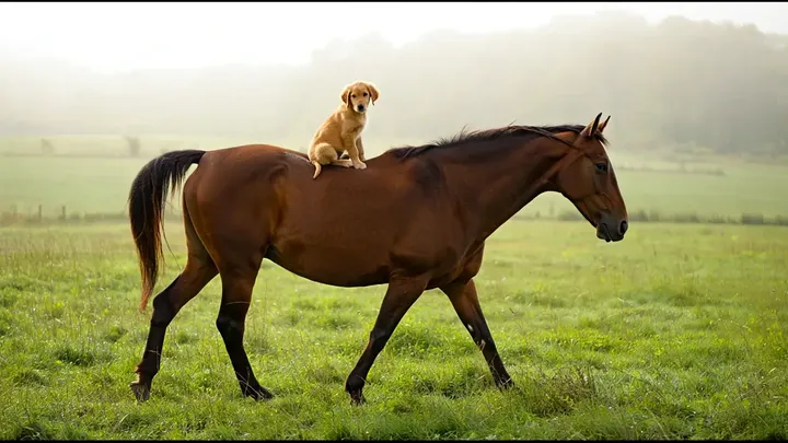 馬が子犬をさらう – 農夫が後に発見したものは、あなたを驚かせること間違いなし！