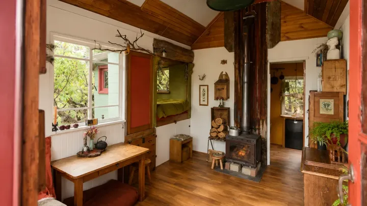 Este artista vive solo en una cabaña aislada en plena naturaleza — ¡El interior te dejará boquiabierto!
