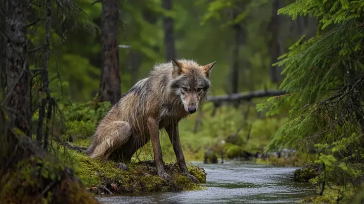 Wolf weigert sich, sich zu bewegen - Tierarzt entdeckt schockiert den wahren Grund