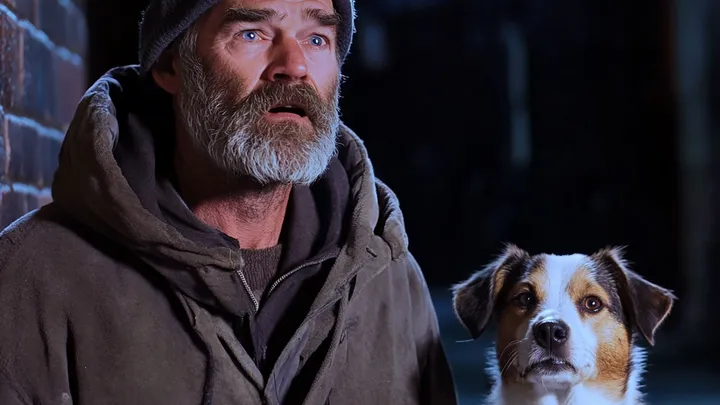 Homem sem-teto e seu cachorro ouvem um grito - o que acontece em seguida muda sua vida para sempre!