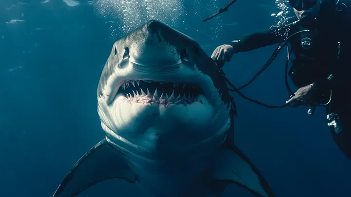 A Massive White Shark Came Up To A Diver. Then The Unthinkable Happened