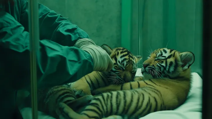Cão cria 3 filhotes de tigre - anos depois, a tratadora do zoológico começa a chorar quando o tigre faz o inesperado