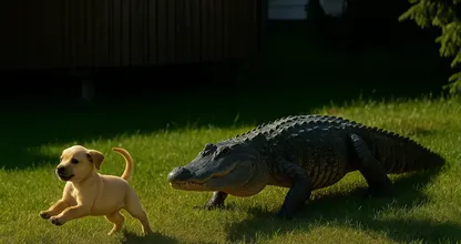 Un alligatore rapisce un cucciolo dal cortile: quello che scoprono i vicini vi lascerà a bocca aperta!