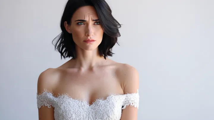 Sua mãe usou um vestido de noiva em seu casamento - a reação do noivo a deixou atônita