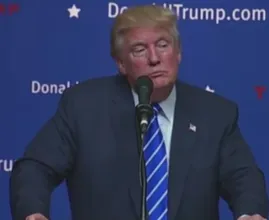 Awkward: Donald Trump doesn't know what the American flag looks like