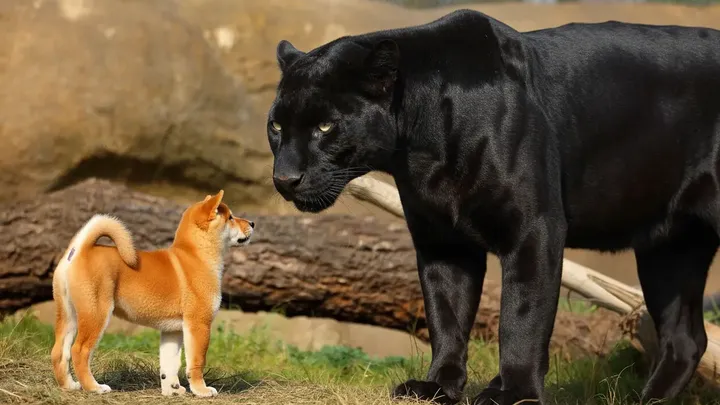Cachorro escorrega para dentro do recinto das panteras - o que os tratadores do zoológico capturam na câmera é inacreditável!