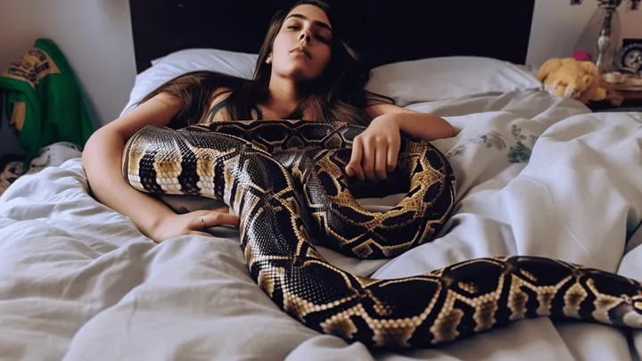 Mujer pensó que podía dormir segura con su mascota pitón todas las noches, hasta que el veterinario le mostró la sorprendente verdad