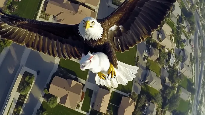 Un aigle enlève un chat dans la cour - Ce que les voisins découvrent va vous étonner !