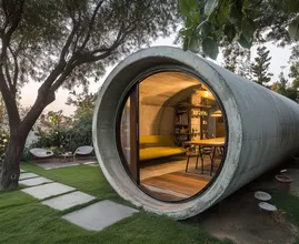 This 75-Year-Old Man Lives Almost All His Life in This Cement Pipe House