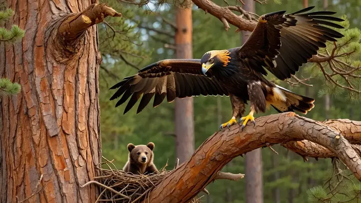 Águila arrebata cachorro de oso del patio - ¡Lo que descubren los vecinos te dejará boquiabierto!