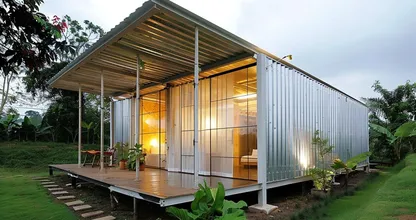It may appear to be a simple construction of corrugated sheets, but don't let the exterior fool you!